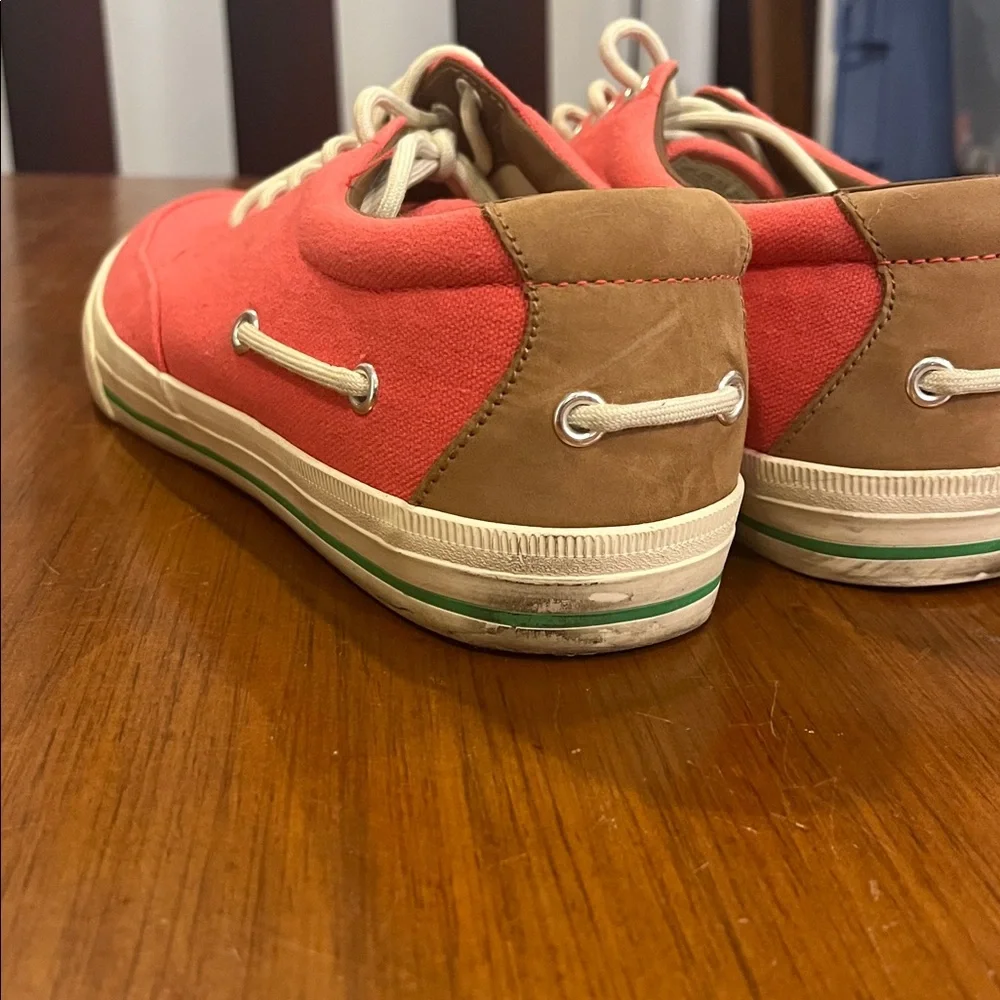 Polo Ralph Lauren Vance Side Lace Deck Boat Shoes Sneakers Pink Mens Size 11.5